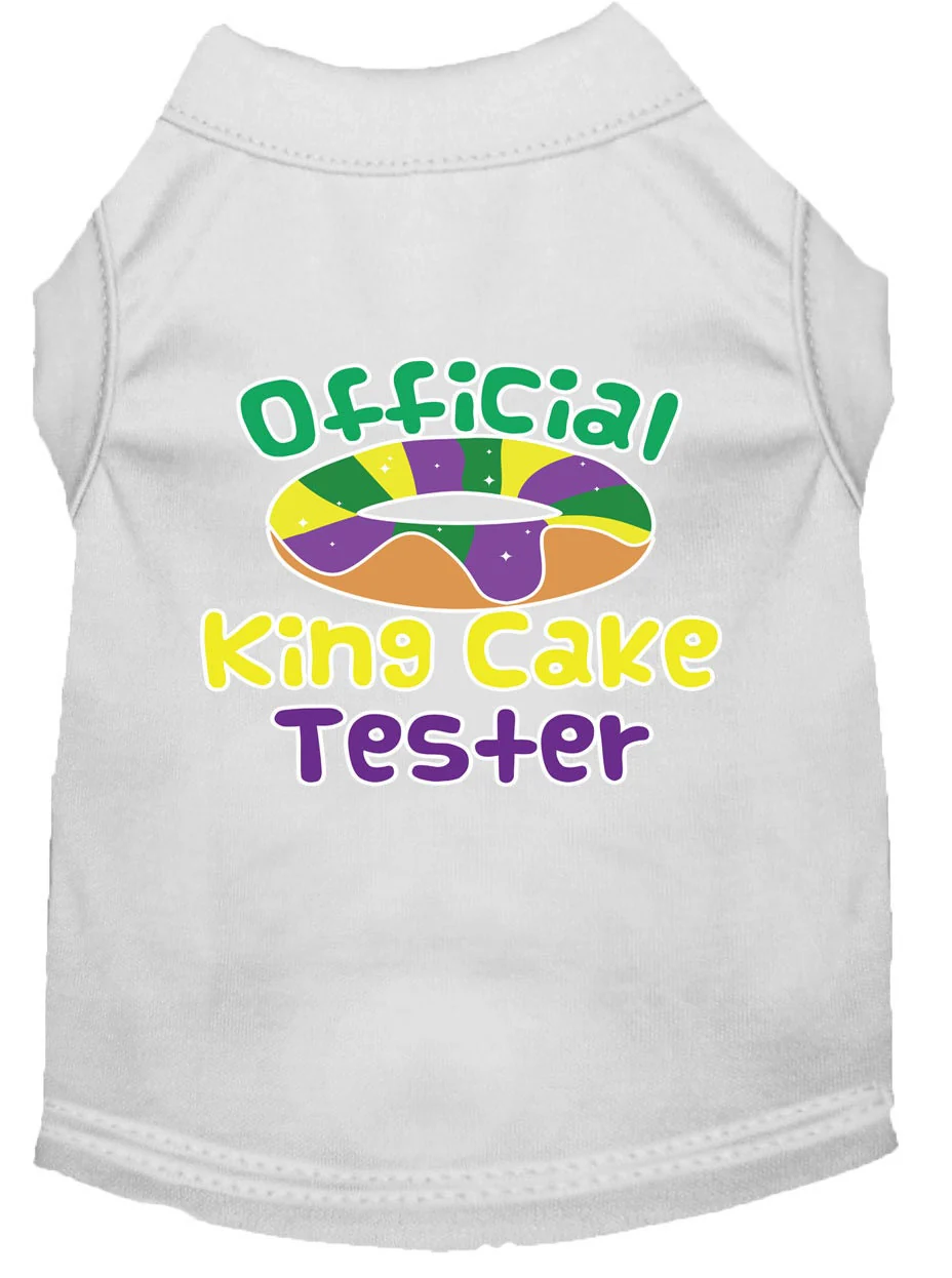 Pet Dog & Cat Shirt Screen Printed, "King Cake Tester" - Image 4