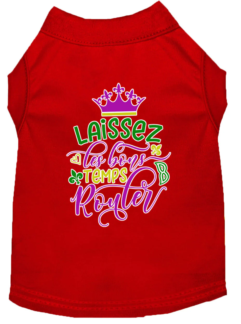Pet Dog & Cat Shirt Screen Printed, "Laissez Les Bons Temps Rouler" - Image 11