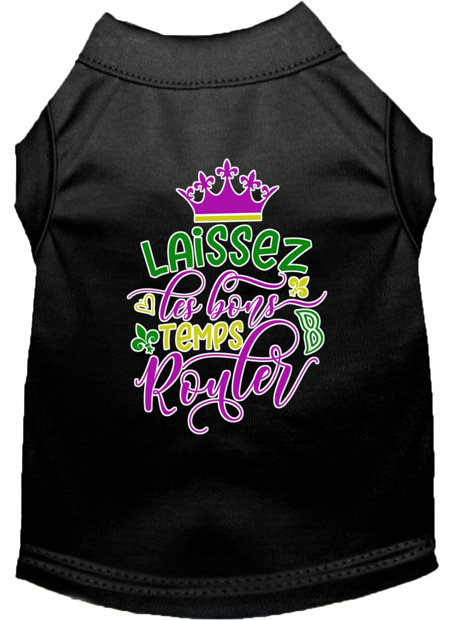 Pet Dog & Cat Shirt Screen Printed, "Laissez Les Bons Temps Rouler" - Image 3