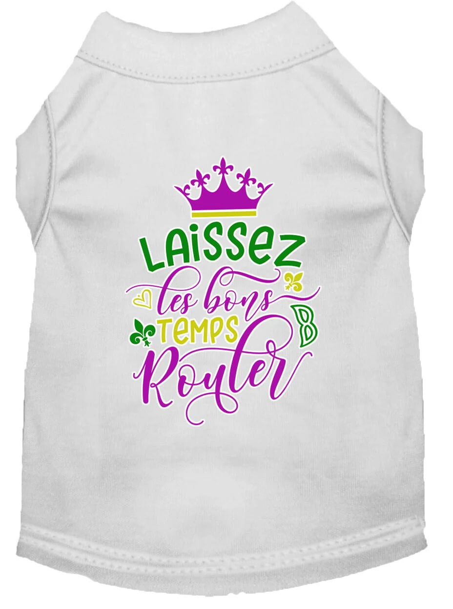Pet Dog & Cat Shirt Screen Printed, "Laissez Les Bons Temps Rouler" - Image 4