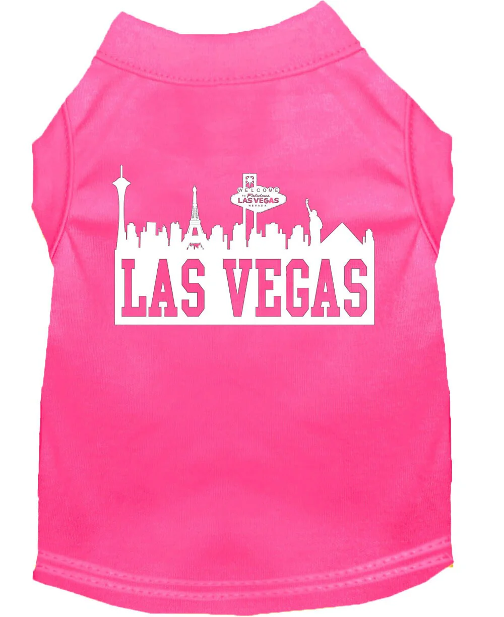 Pet Dog & Cat Shirt Screen Printed, "Las Vegas Skyline" - Image 4