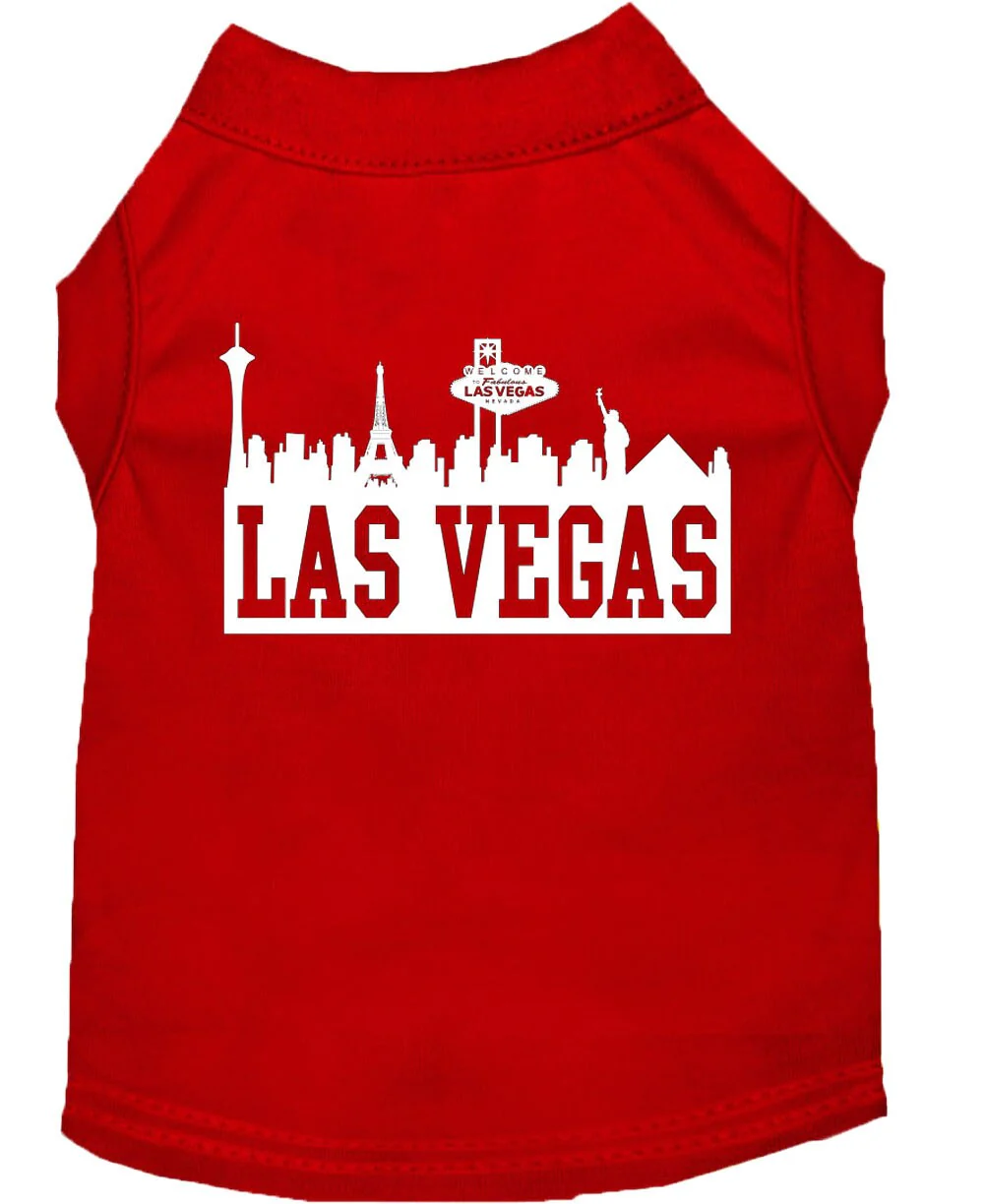 Pet Dog & Cat Shirt Screen Printed, "Las Vegas Skyline" - Image 8