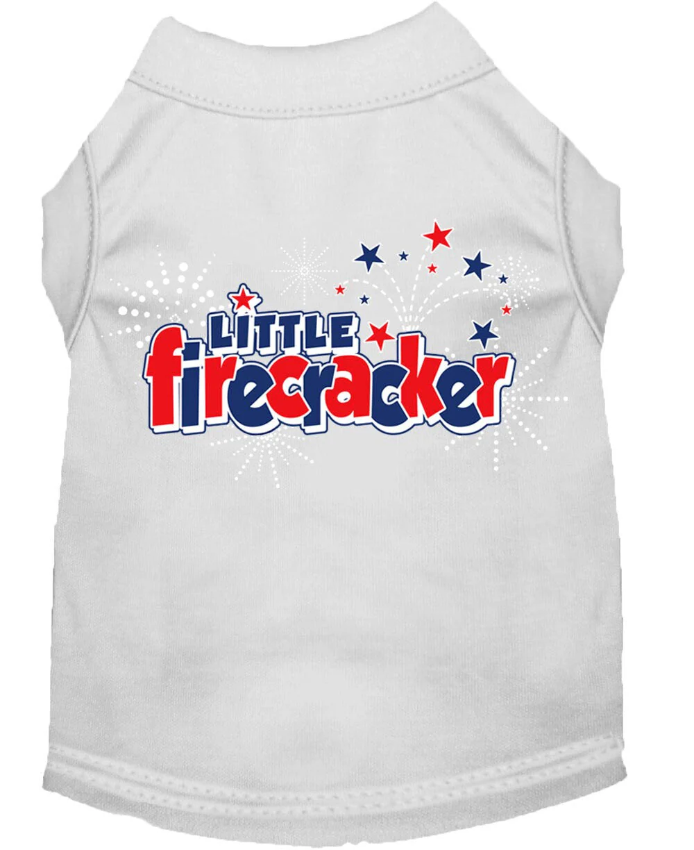 Pet Dog & Cat Shirt Screen Printed, "Little Firecracker" - Image 3