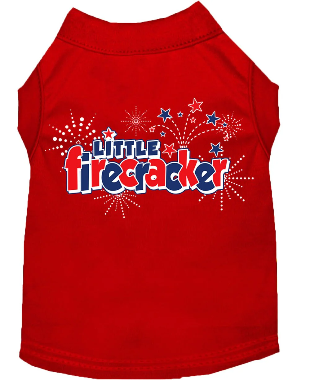 Pet Dog & Cat Shirt Screen Printed, "Little Firecracker" - Image 6