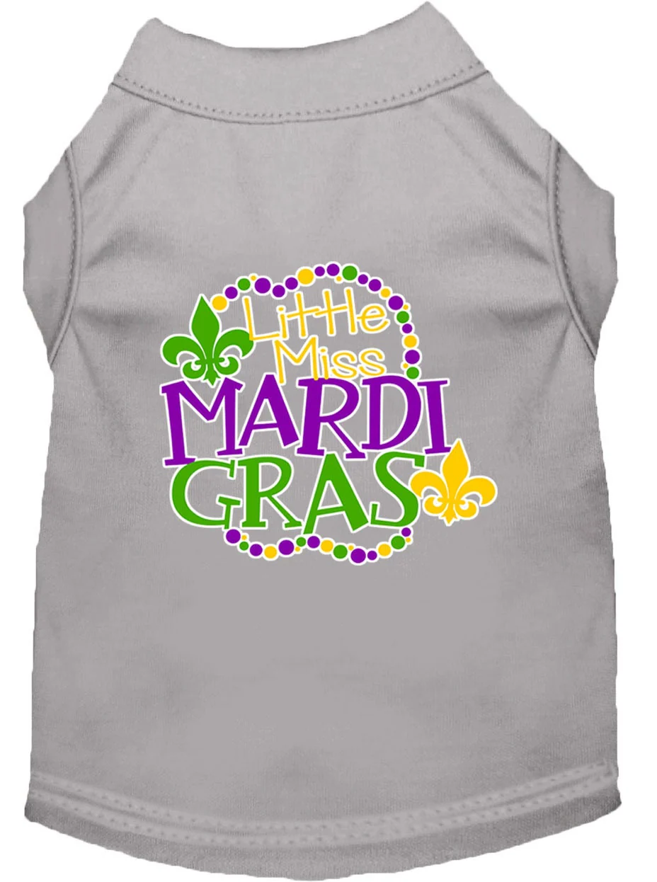 Pet Dog & Cat Shirt Screen Printed, "Little Miss Mardi Gras" - Image 10