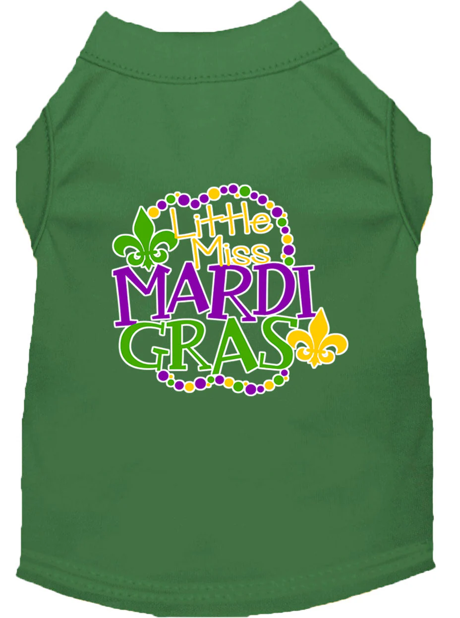 Pet Dog & Cat Shirt Screen Printed, "Little Miss Mardi Gras" - Image 11