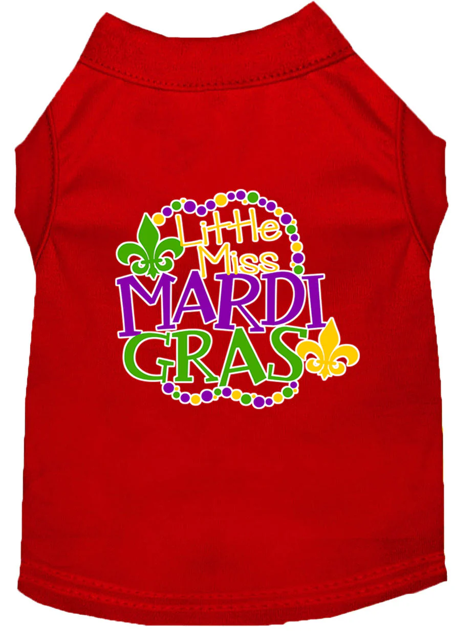 Pet Dog & Cat Shirt Screen Printed, "Little Miss Mardi Gras" - Image 14