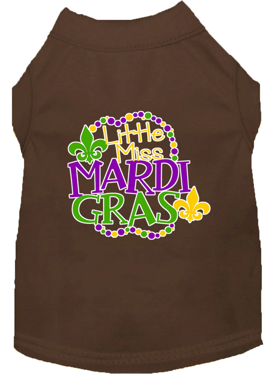 Pet Dog & Cat Shirt Screen Printed, "Little Miss Mardi Gras" - Image 15