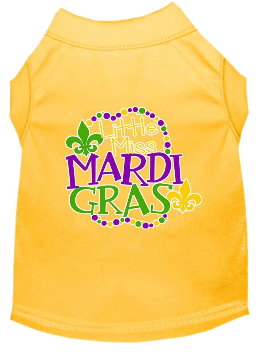 Pet Dog & Cat Shirt Screen Printed, "Little Miss Mardi Gras" - Image 6