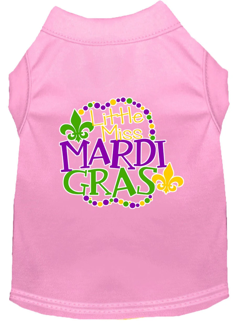 Pet Dog & Cat Shirt Screen Printed, "Little Miss Mardi Gras" - Image 7
