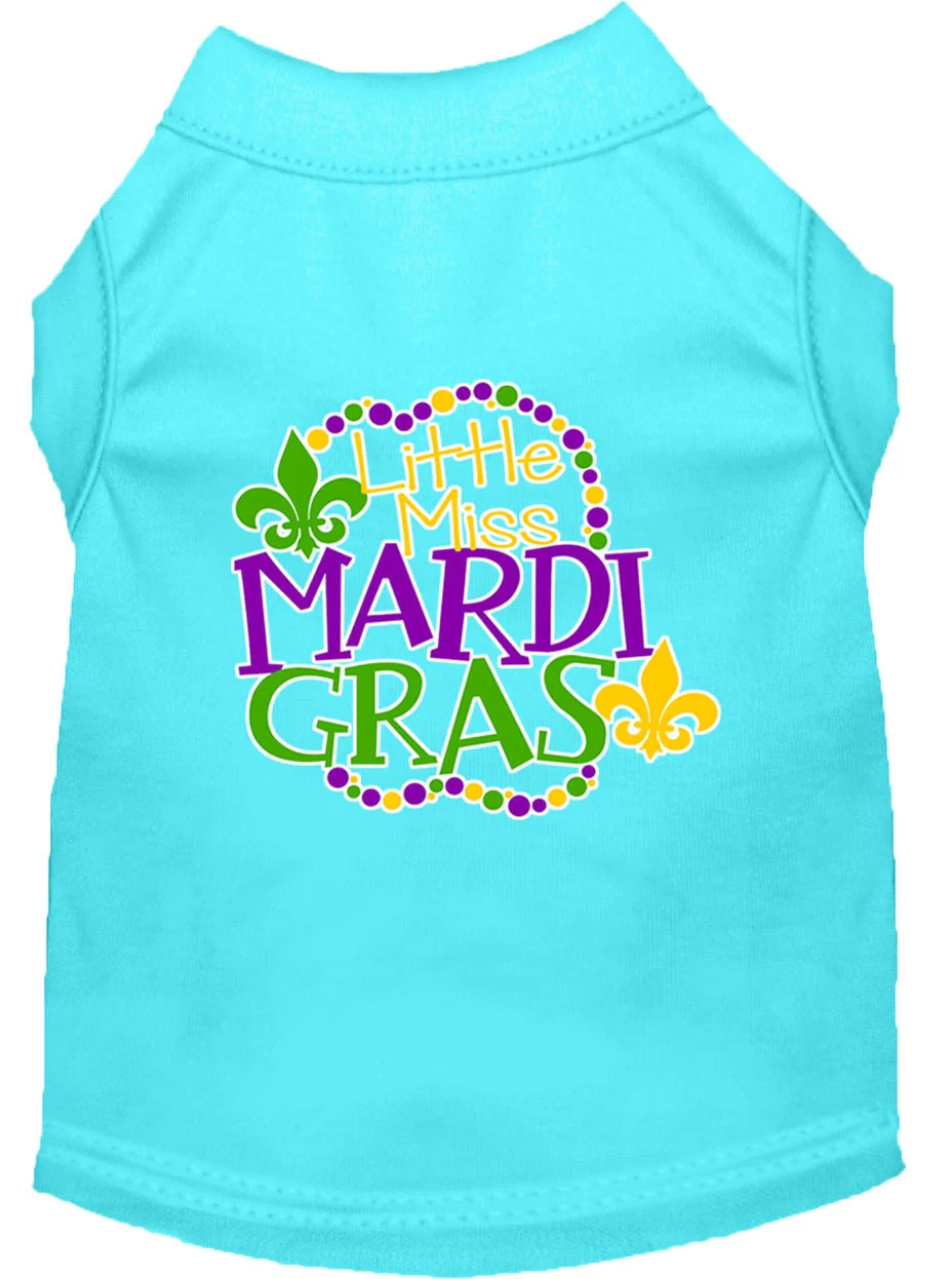 Pet Dog & Cat Shirt Screen Printed, "Little Miss Mardi Gras" - Image 8