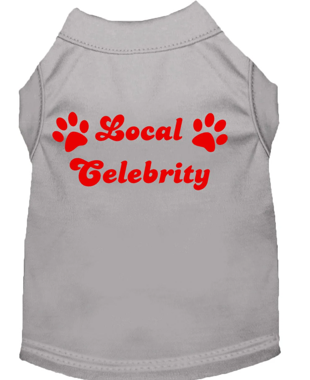Pet Dog & Cat Shirt Screen Printed, "Local Celebrity" - Image 3
