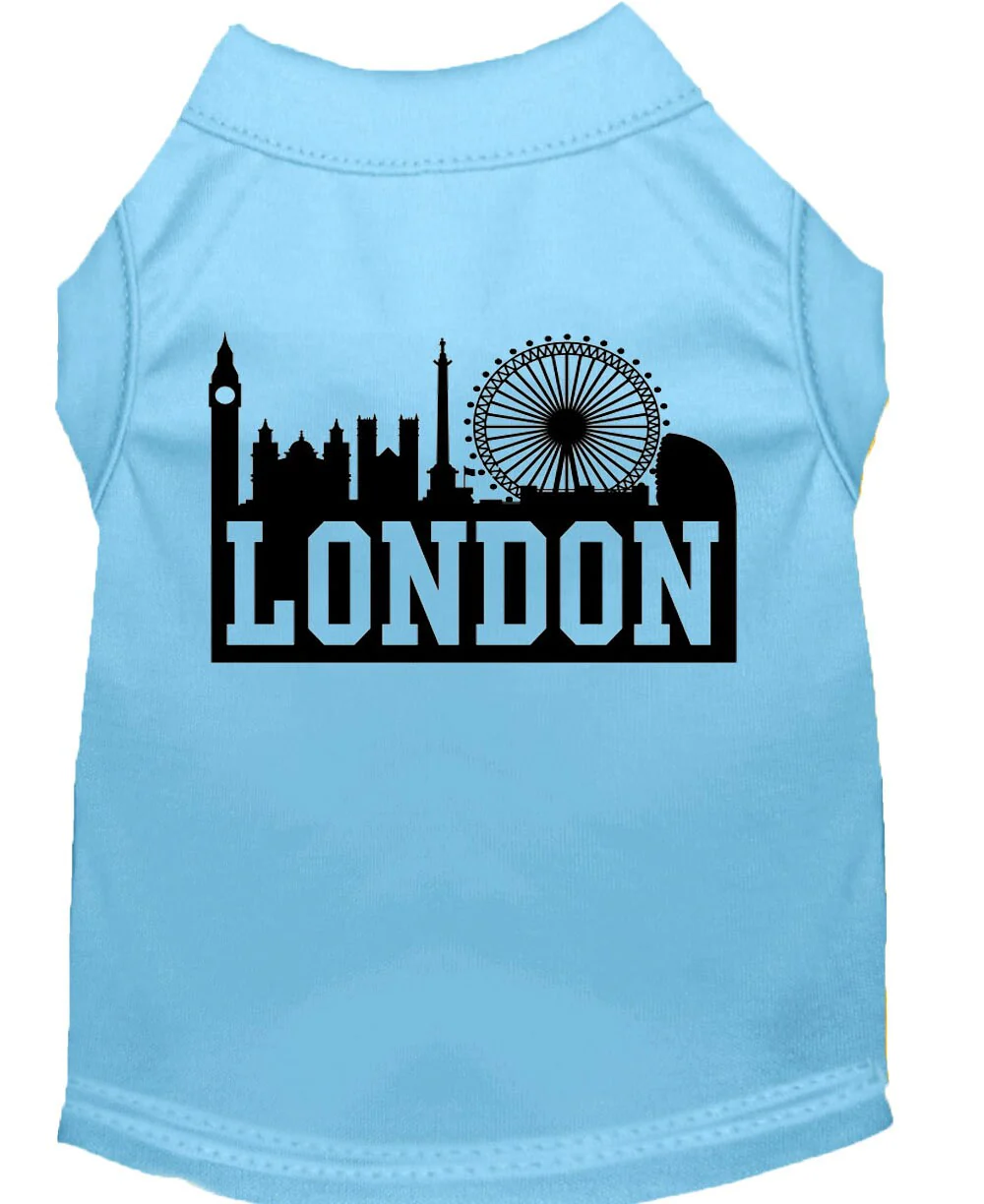 Pet Dog & Cat Shirt Screen Printed, "London Skyline" - Image 3