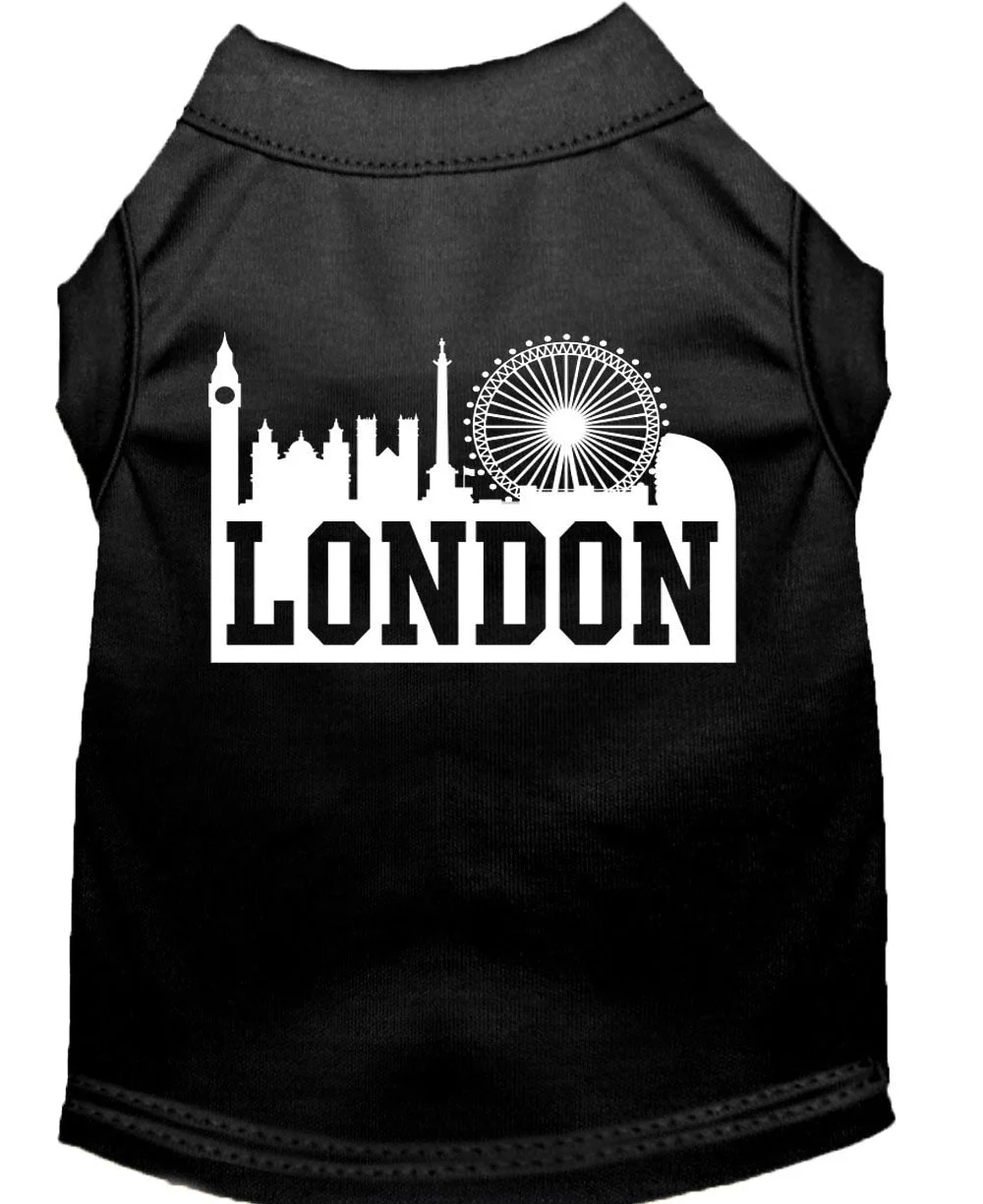 Pet Dog & Cat Shirt Screen Printed, "London Skyline" - Image 4