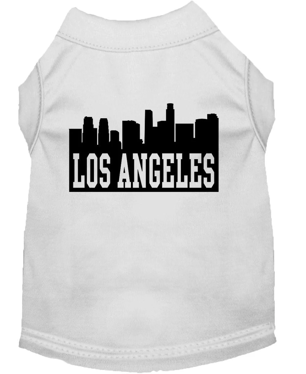 Pet Dog & Cat Shirt Screen Printed, "Los Angeles Skyline" - Image 10