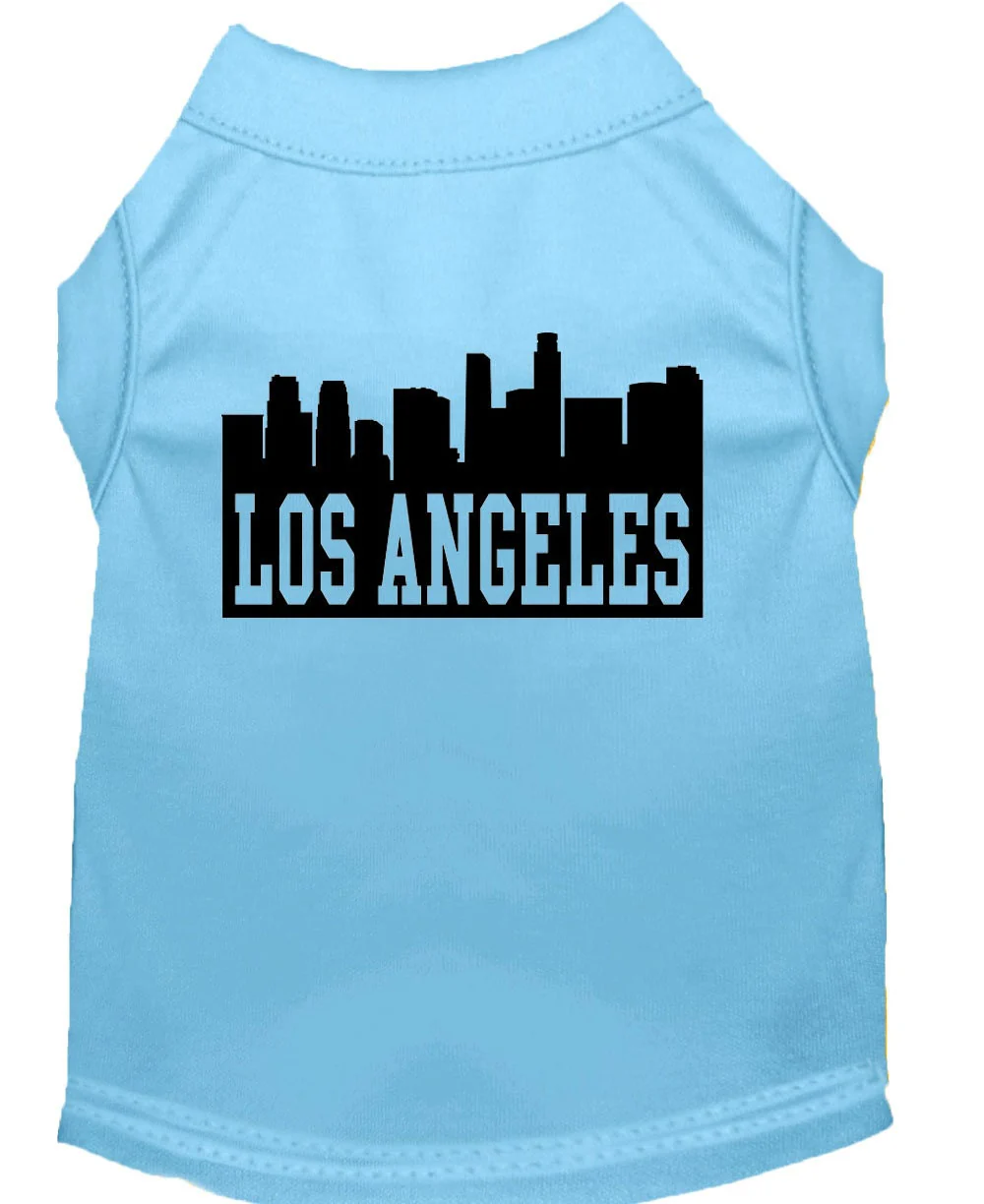 Pet Dog & Cat Shirt Screen Printed, "Los Angeles Skyline" - Image 3