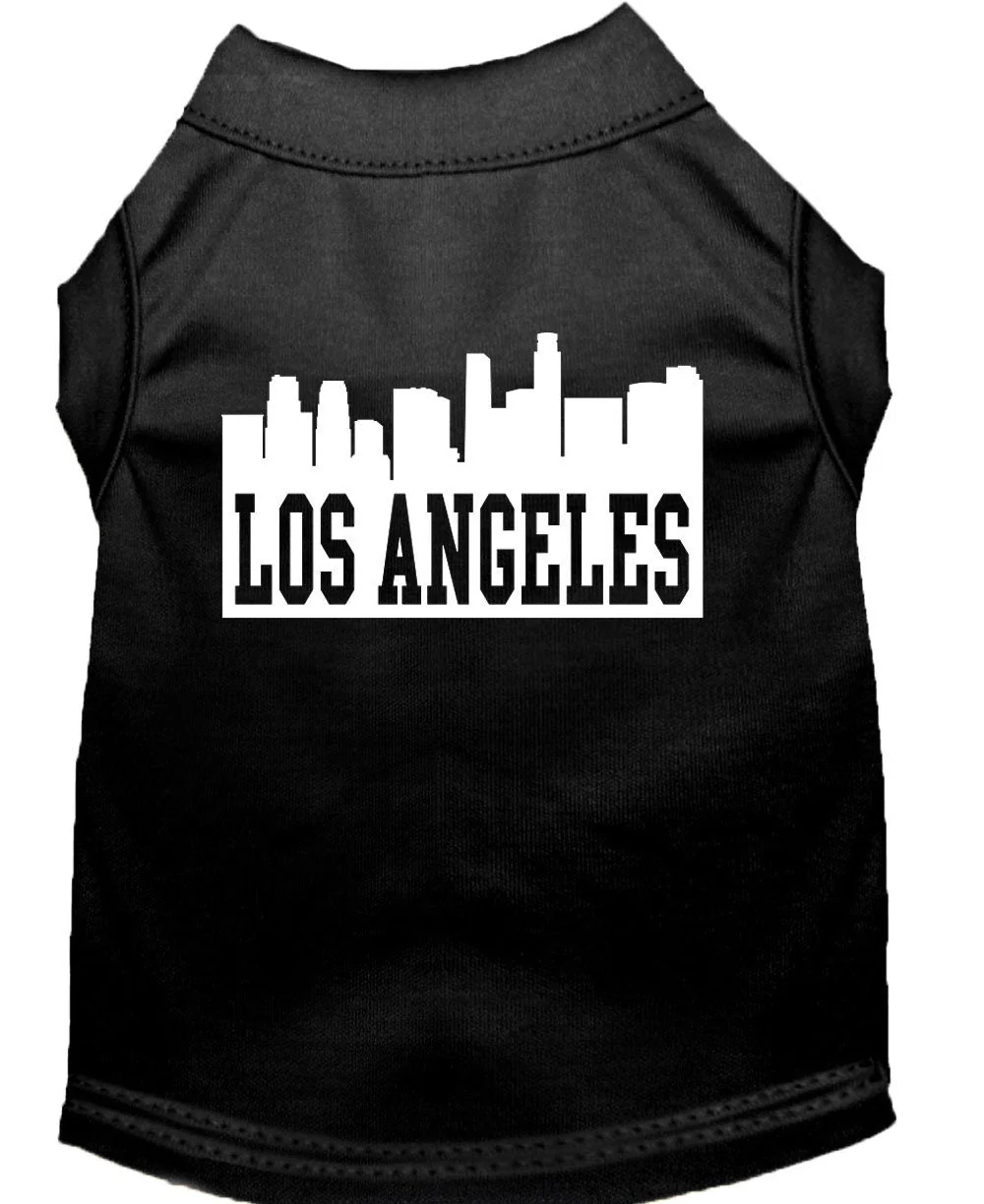 Pet Dog & Cat Shirt Screen Printed, "Los Angeles Skyline" - Image 4