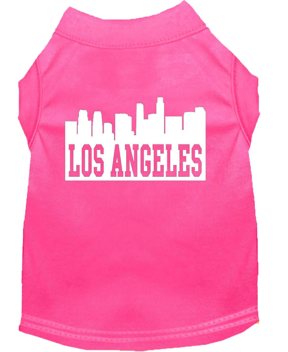 Pet Dog & Cat Shirt Screen Printed, "Los Angeles Skyline" - Image 5