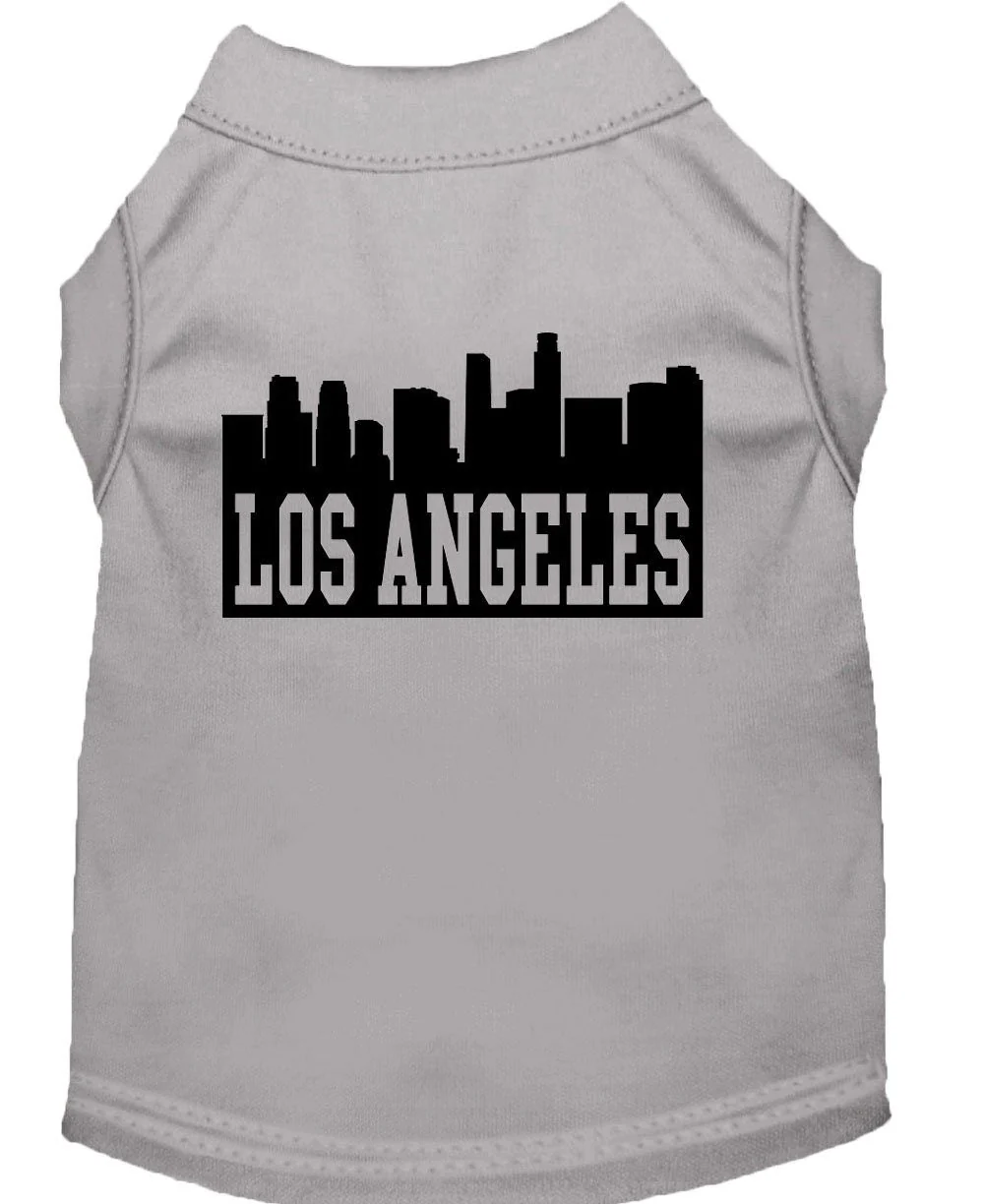 Pet Dog & Cat Shirt Screen Printed, "Los Angeles Skyline" - Image 6