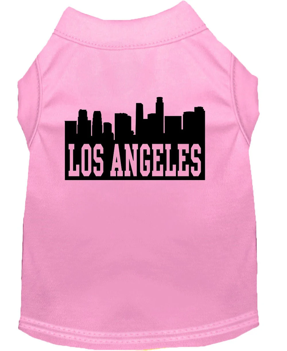Pet Dog & Cat Shirt Screen Printed, "Los Angeles Skyline" - Image 7