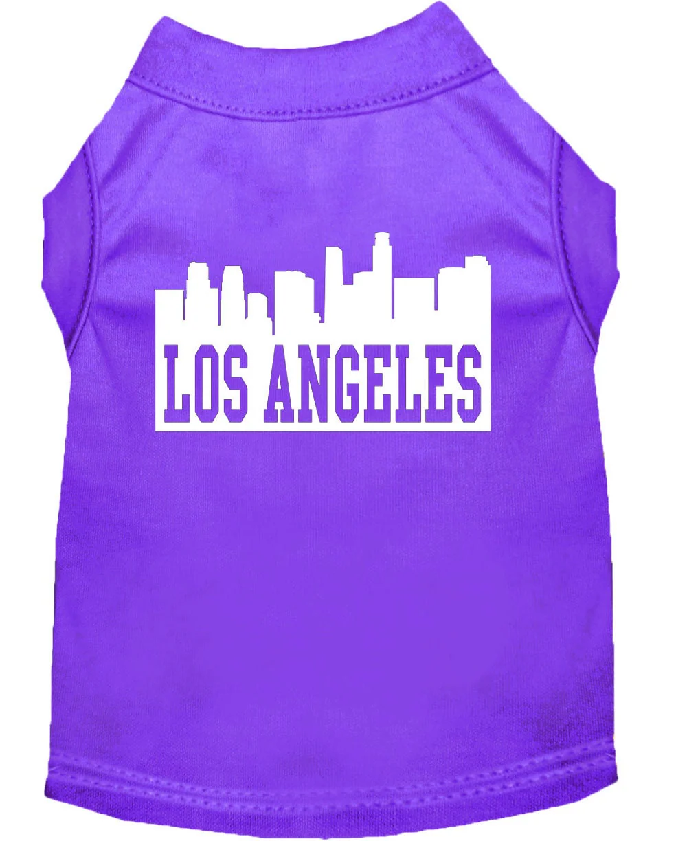Pet Dog & Cat Shirt Screen Printed, "Los Angeles Skyline" - Image 8