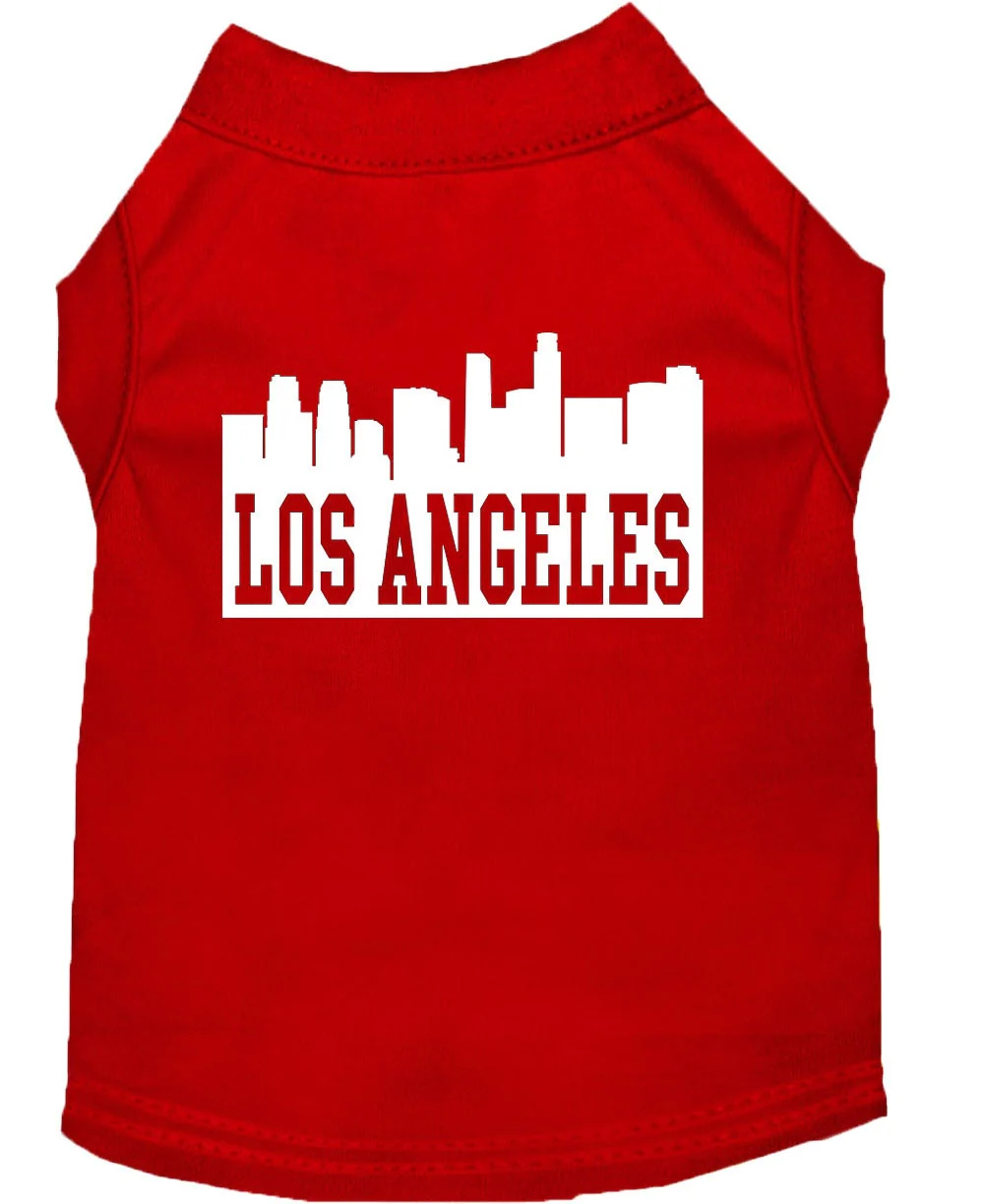 Pet Dog & Cat Shirt Screen Printed, "Los Angeles Skyline" - Image 9