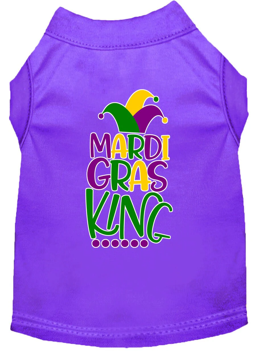 Pet Dog & Cat Shirt Screen Printed, "Mardi Gras King" - Image 7