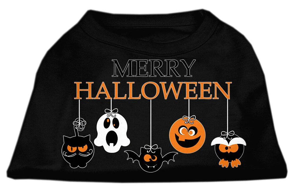 Pet Dog & Cat Shirt Screen Printed, "Merry Halloween" - Image 3