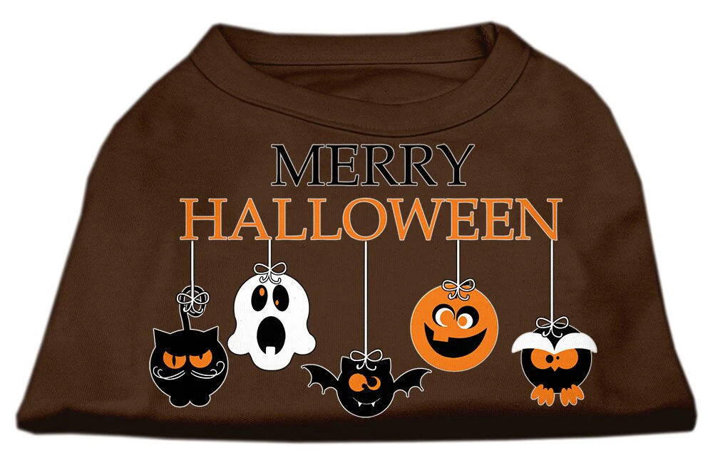 Pet Dog & Cat Shirt Screen Printed, "Merry Halloween" - Image 4