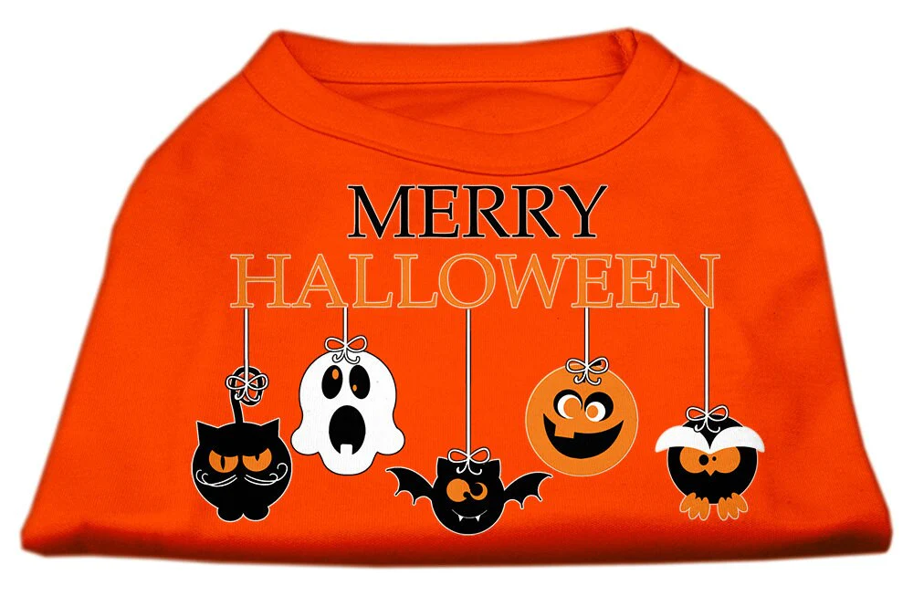 Pet Dog & Cat Shirt Screen Printed, "Merry Halloween" - Image 6