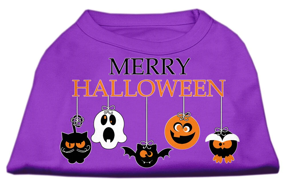 Pet Dog & Cat Shirt Screen Printed, "Merry Halloween" - Image 7