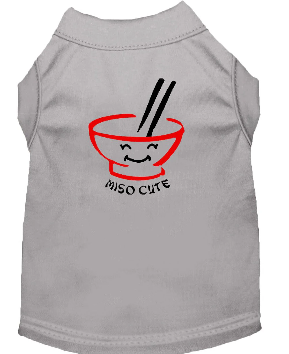 Pet Dog & Cat Shirt Screen Printed, "Miso Cute" - Image 3