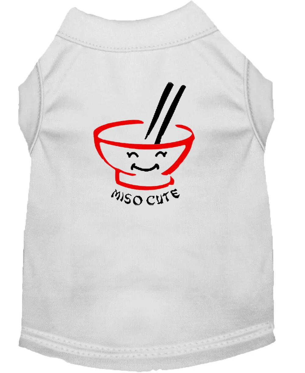 Pet Dog & Cat Shirt Screen Printed, "Miso Cute" - Image 4