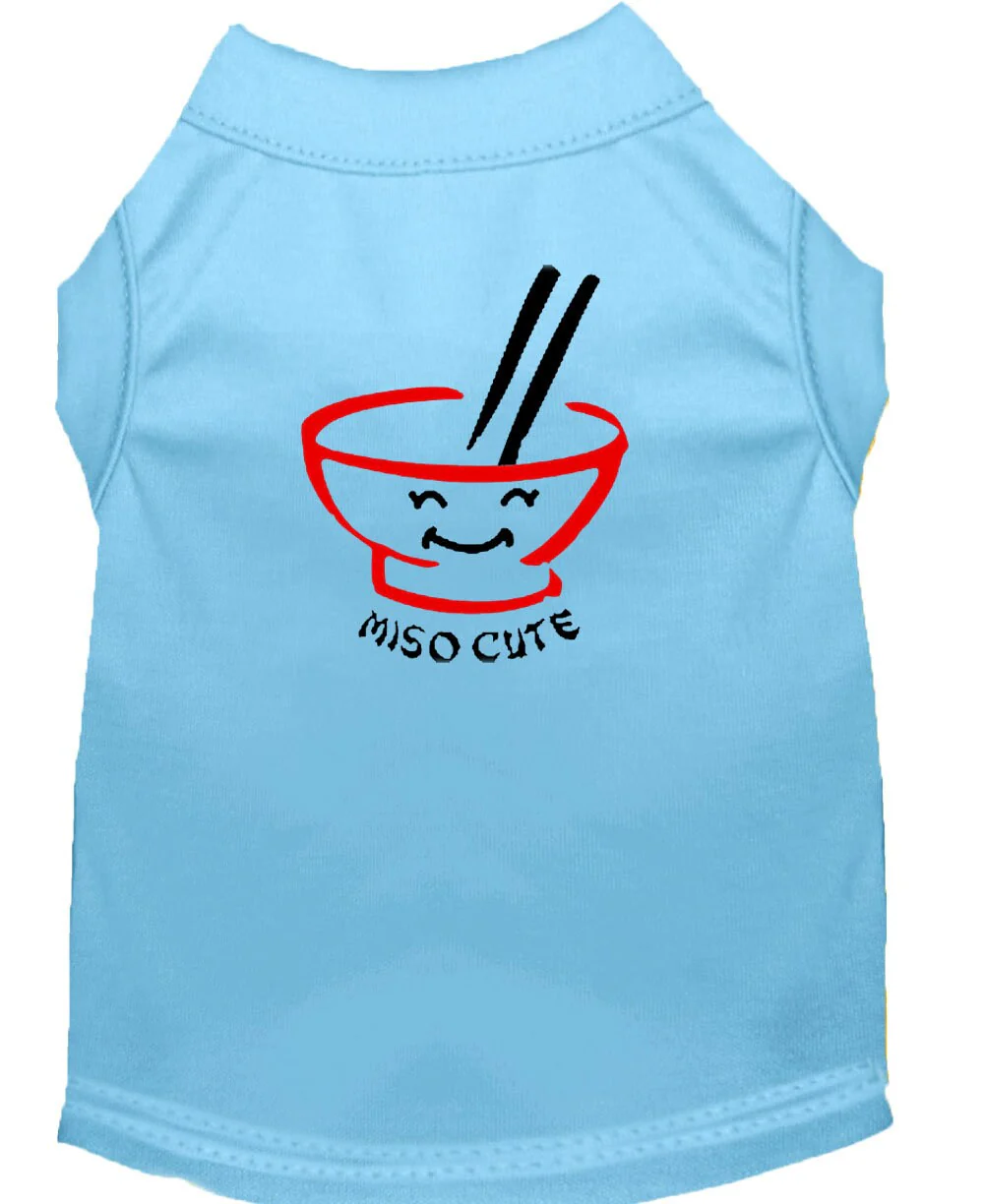 Pet Dog & Cat Shirt Screen Printed, "Miso Cute" - Image 5