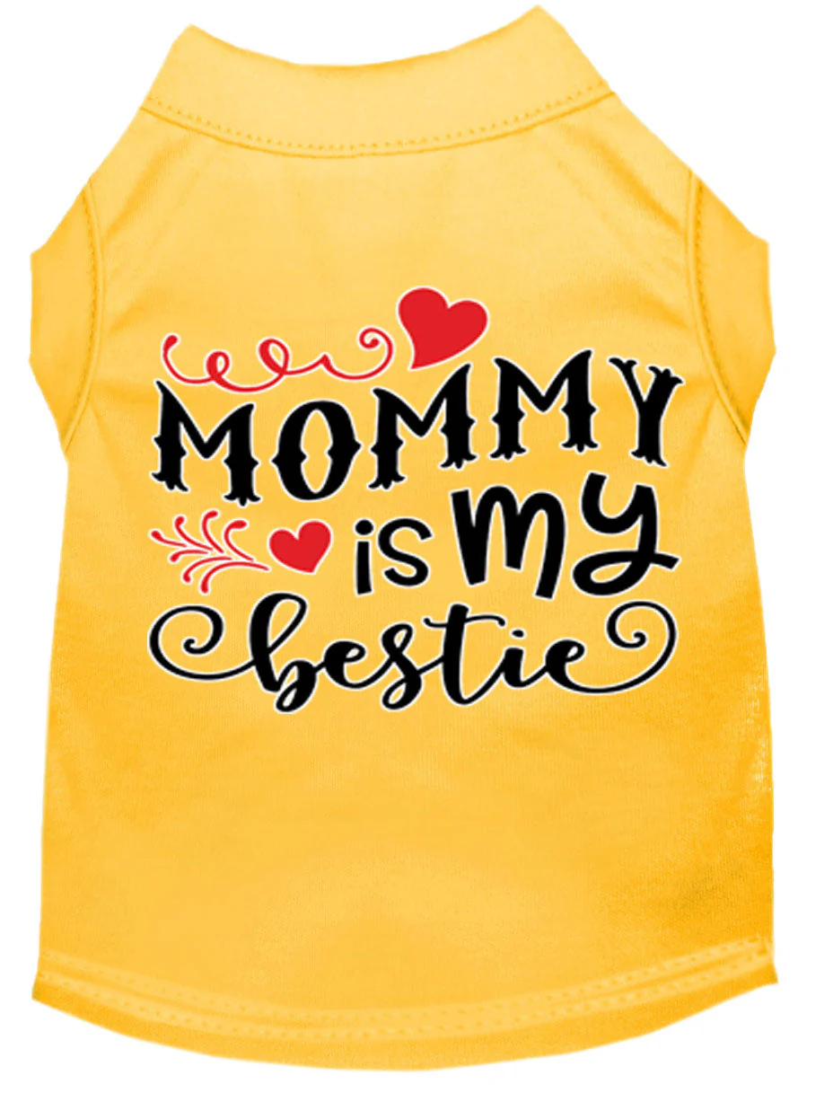 Pet Dog & Cat Shirt Screen Printed, "Mommy is my Bestie" - Image 12