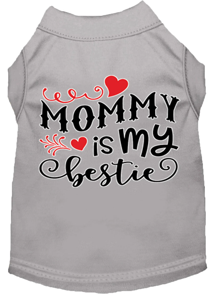 Pet Dog & Cat Shirt Screen Printed, "Mommy is my Bestie" - Image 7