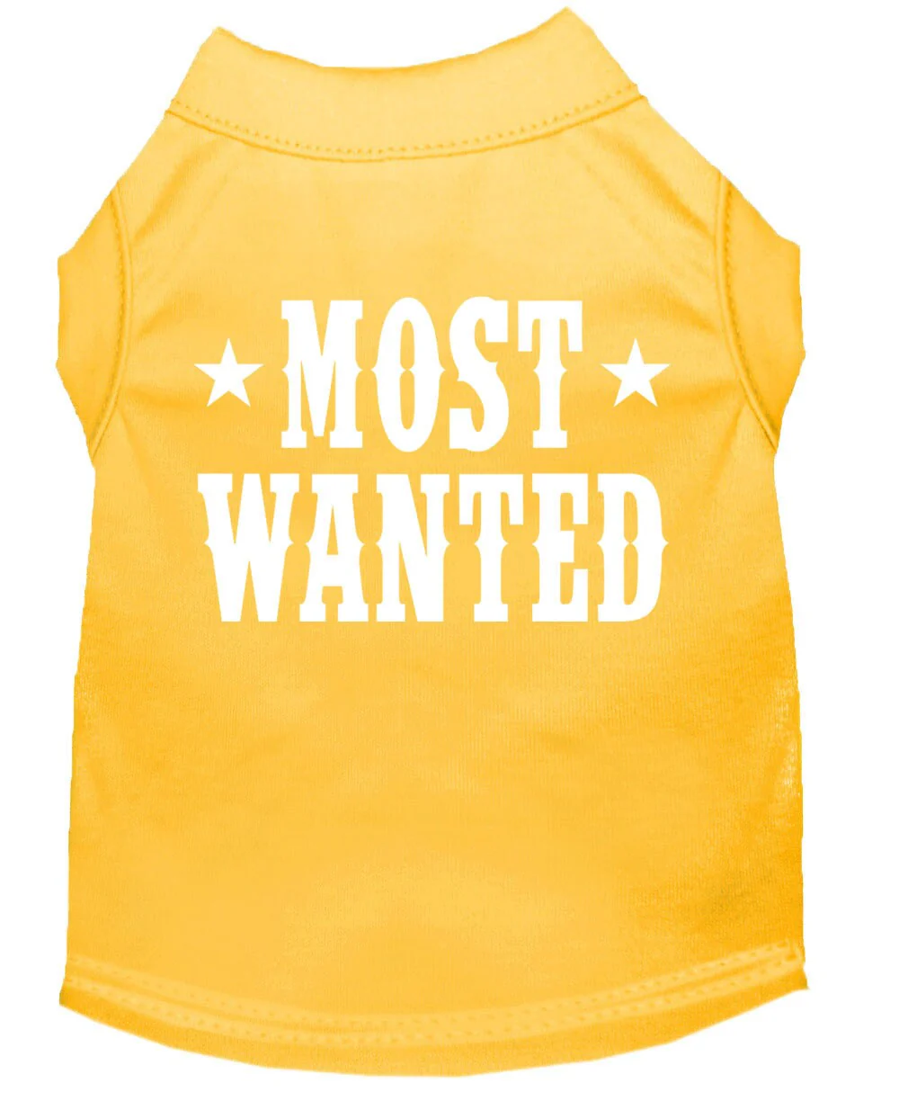 Pet Dog & Cat Shirt Screen Printed, "Most Wanted" - Image 5