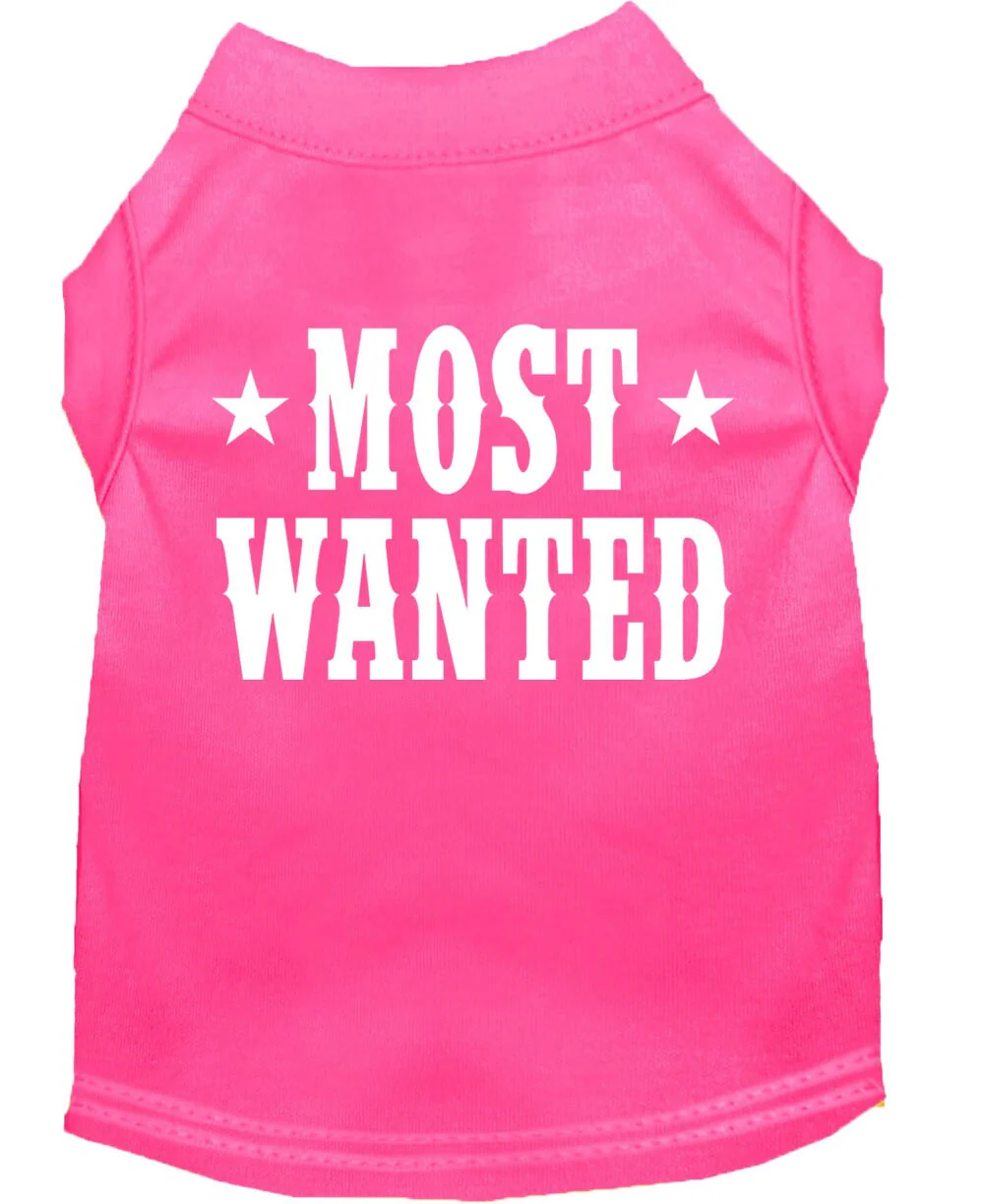 Pet Dog & Cat Shirt Screen Printed, "Most Wanted" - Image 8
