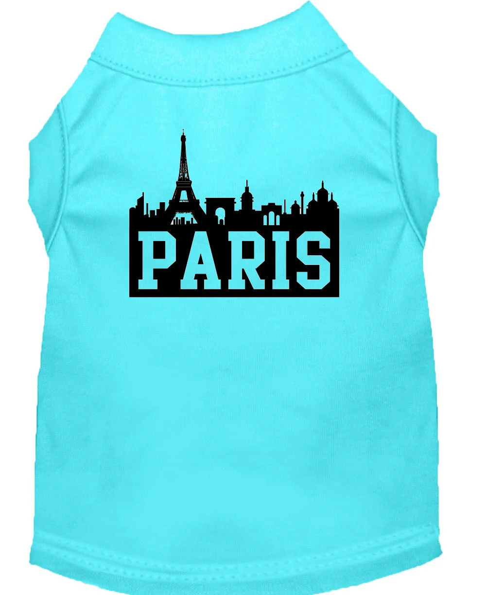 Pet Dog & Cat Shirt Screen Printed, "Paris Skyline" - Image 9