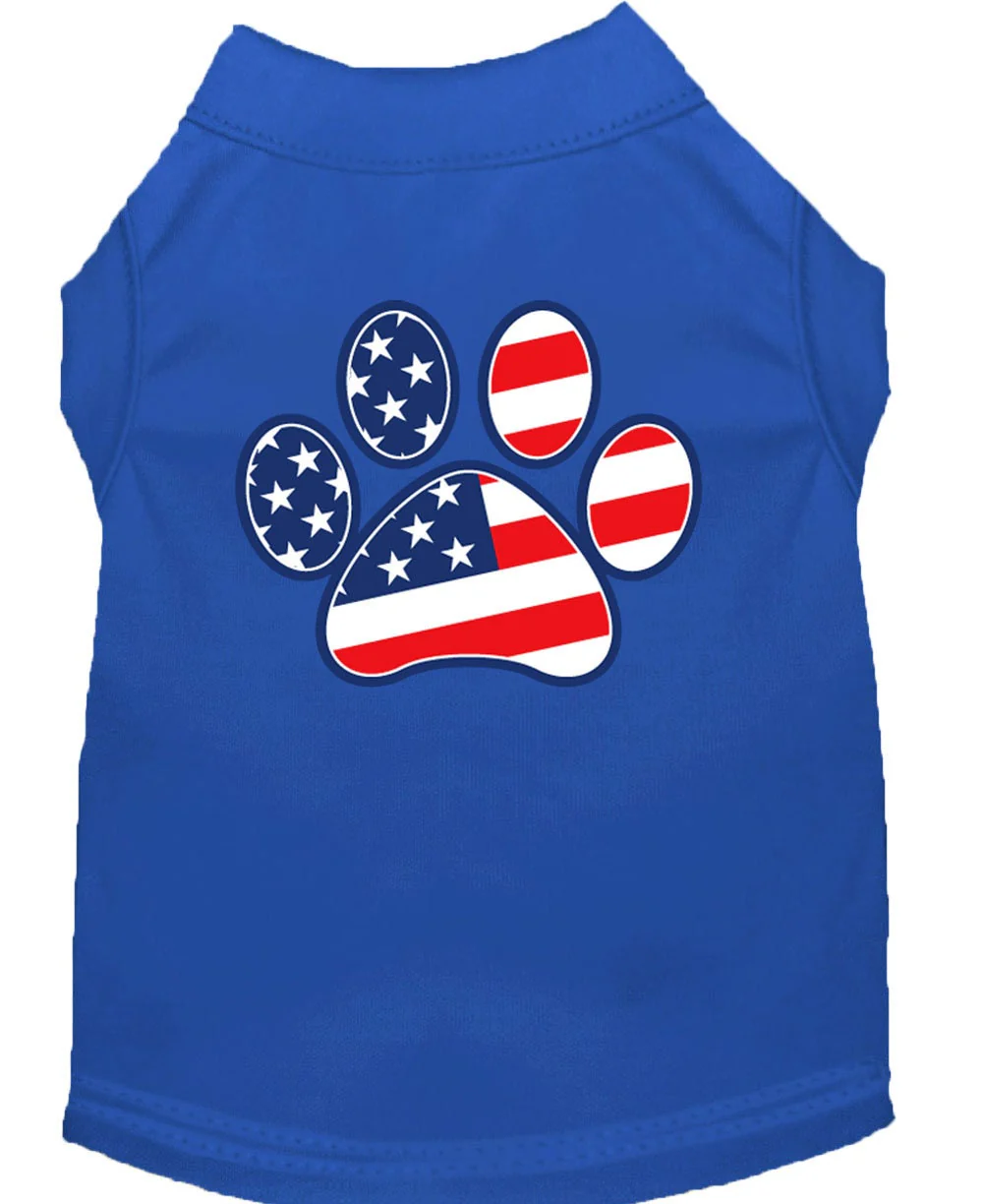 Pet Dog & Cat Shirt Screen Printed, "Patriotic Paw" - Image 3