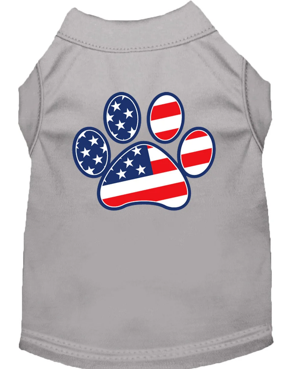 Pet Dog & Cat Shirt Screen Printed, "Patriotic Paw" - Image 4