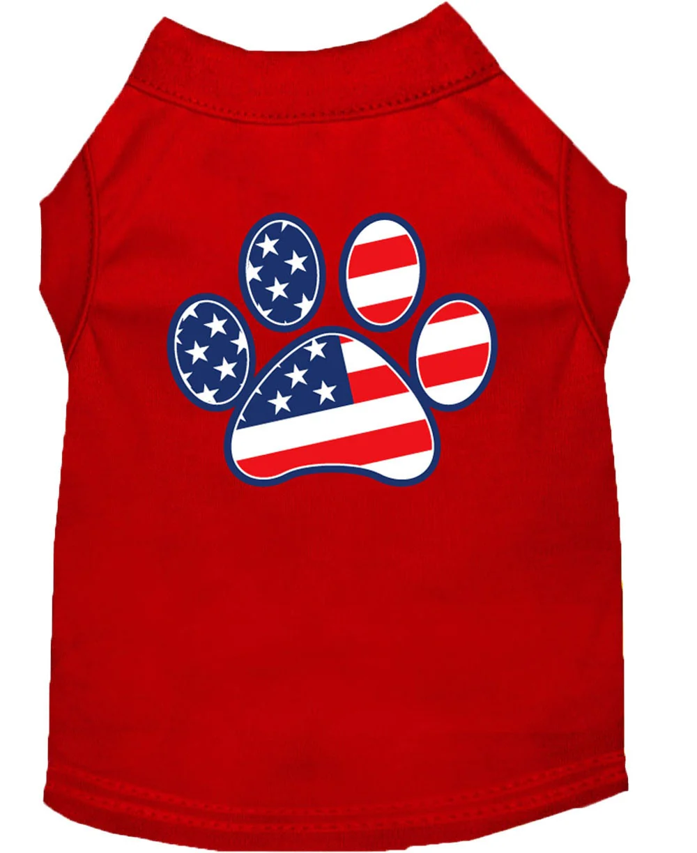 Pet Dog & Cat Shirt Screen Printed, "Patriotic Paw" - Image 5