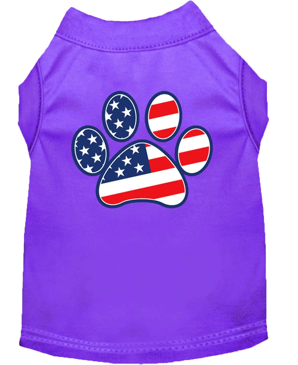 Pet Dog & Cat Shirt Screen Printed, "Patriotic Paw" - Image 8