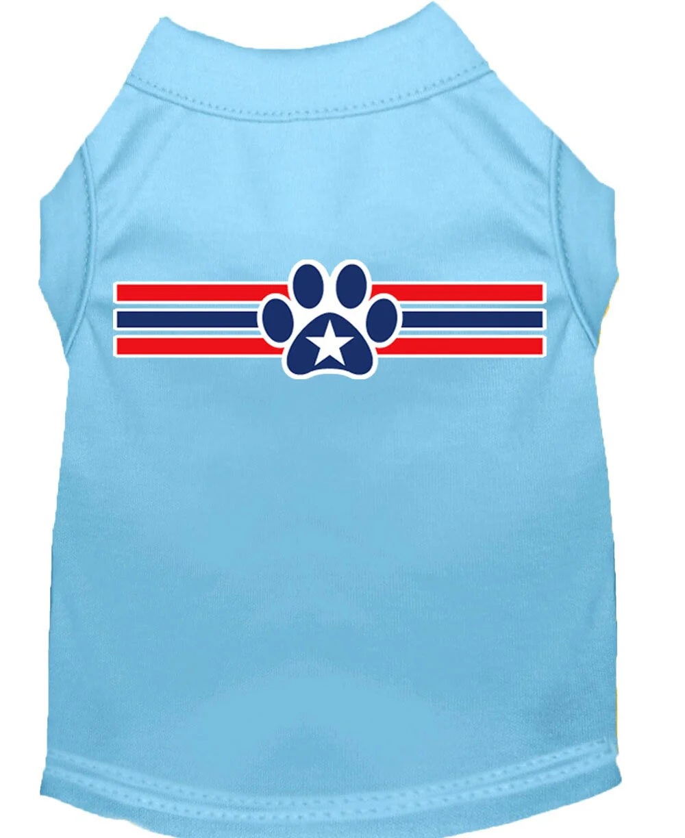 Pet Dog & Cat Shirt Screen Printed, "Patriotic Star Paw Print" - Image 8