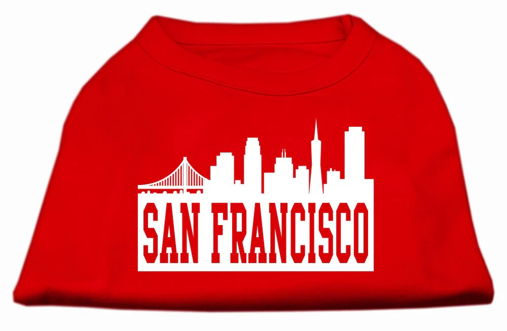 Pet Dog & Cat Shirt Screen Printed, "San Francisco Skyline" - Image 6