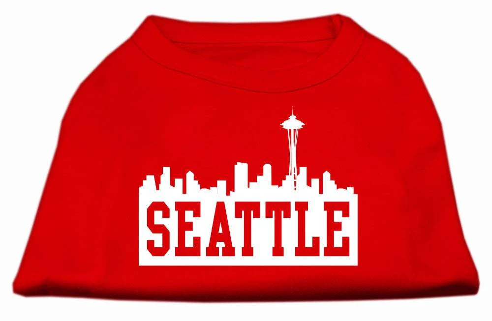 Pet Dog & Cat Shirt Screen Printed, "Seattle Skyline" - Image 6