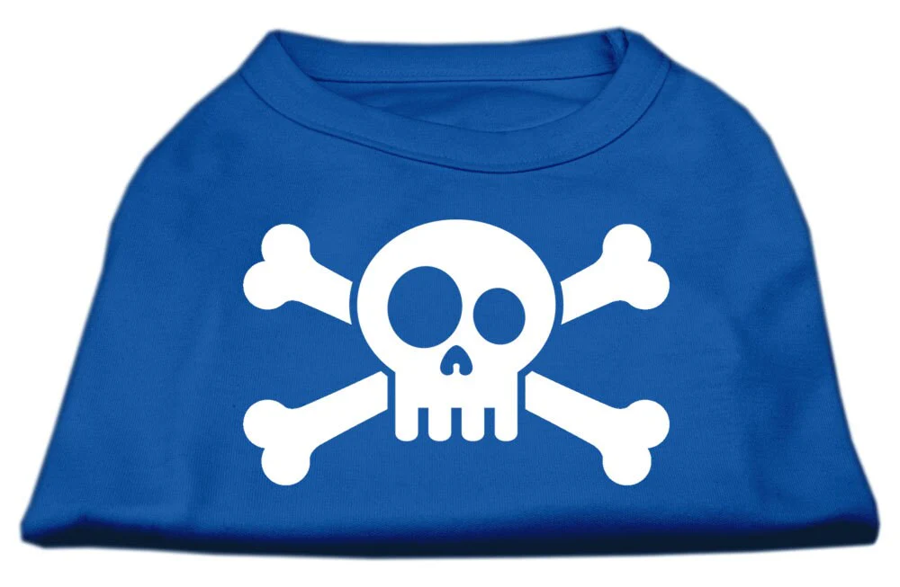 Pet Dog & Cat Shirt Screen Printed, "Skull Crossbones" - Image 3