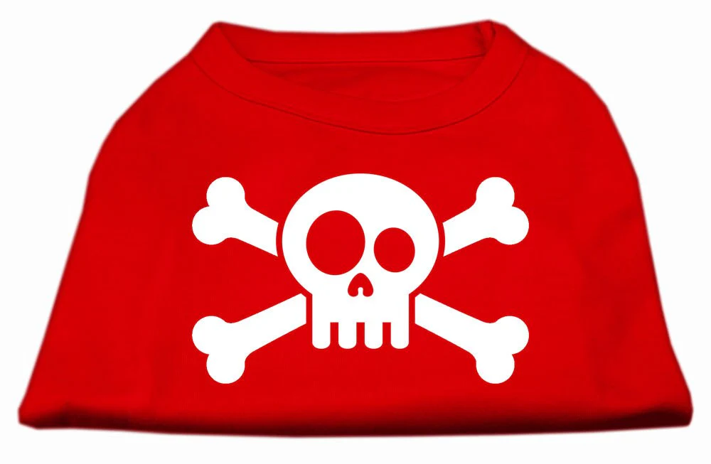 Pet Dog & Cat Shirt Screen Printed, "Skull Crossbones" - Image 8