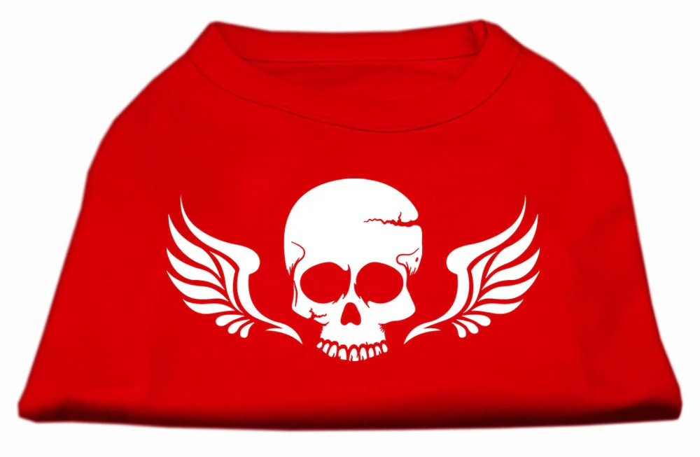Pet Dog & Cat Shirt Screen Printed, "Skull Wings" - Image 3