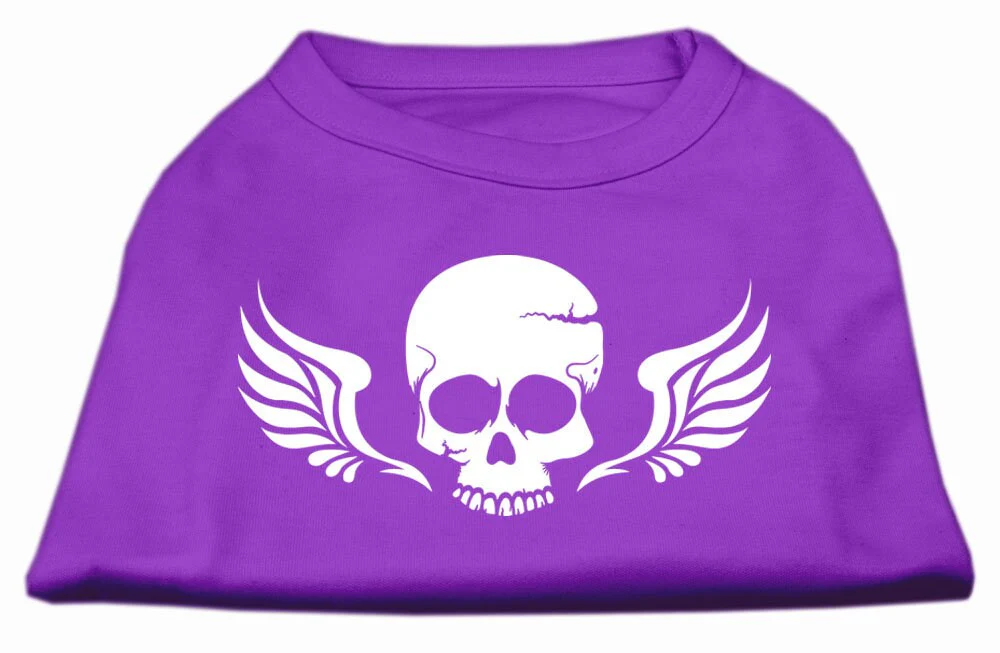 Pet Dog & Cat Shirt Screen Printed, "Skull Wings" - Image 5
